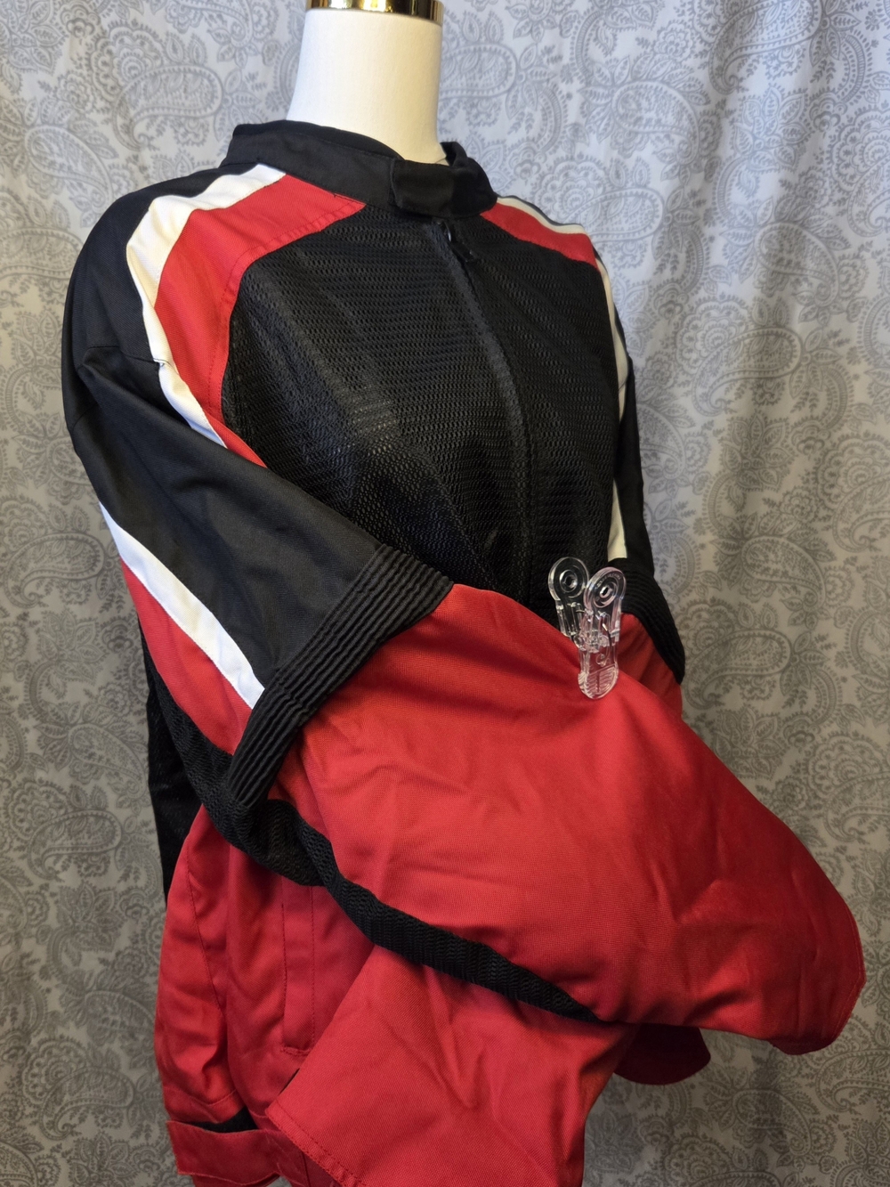 Men's Performance Jacket in Red and Black with White Trim